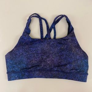 Lululemon Energy Bra *Medium support. Size 6. Polar Lights Blue Multi